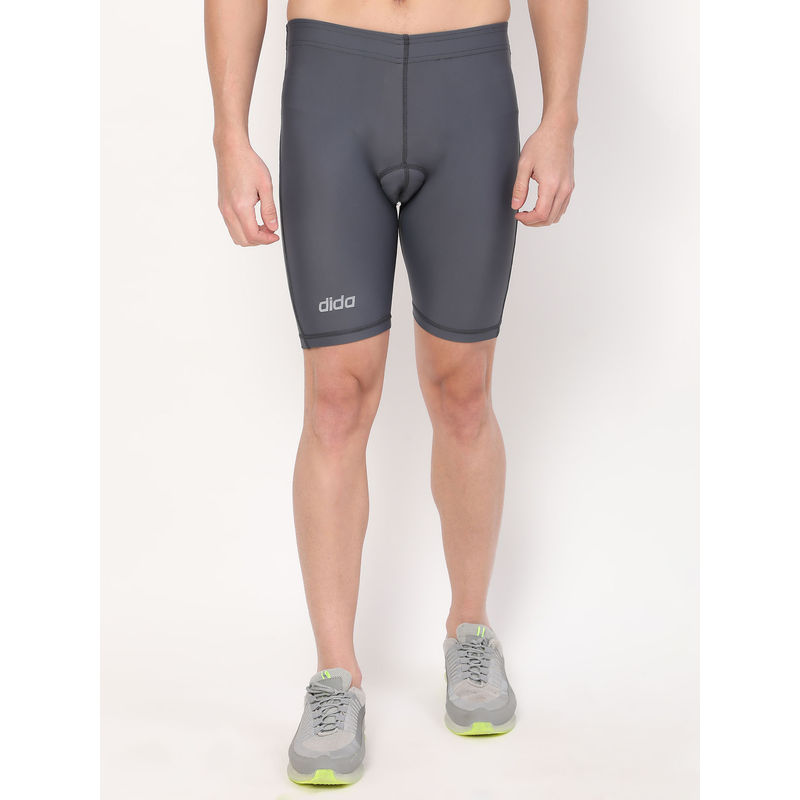 Dida Men Grey Trendy Durable Regular Athletic Cycling Shorts (M)