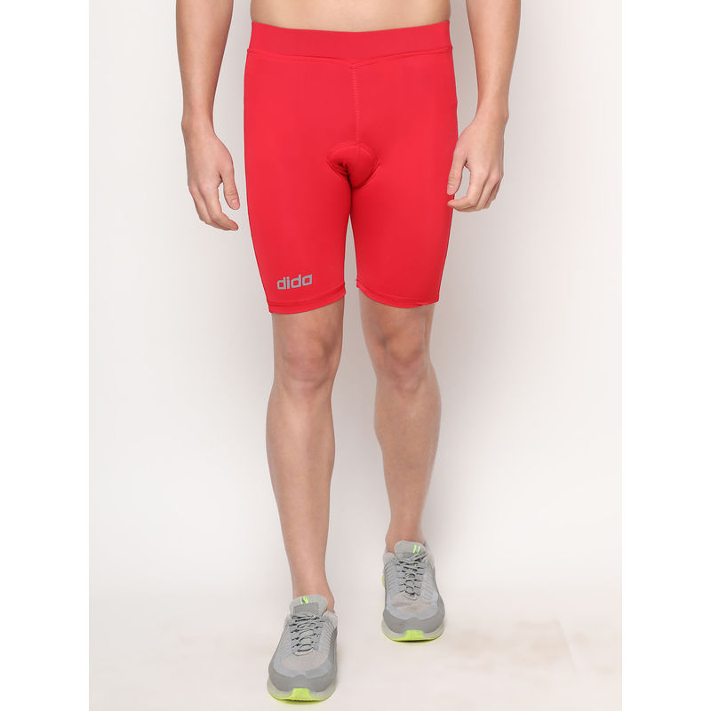 Dida Men Red Trendy Durable Regular Athletic Cycling Shorts (M)