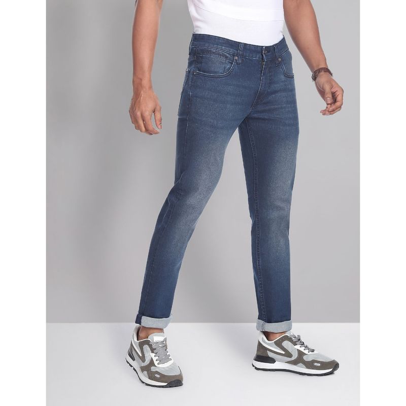 AD By Arvind Mid Rise Skinny Fit Jeans Blue (36)
