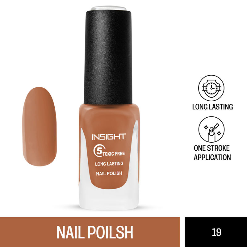 Insight Cosmetics 5 Toxic Free long lasting Nail Polish - Nude Shade 19