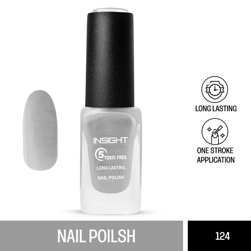 Insight Cosmetics 5 Toxic Free long lasting Nail Polish - Color 124