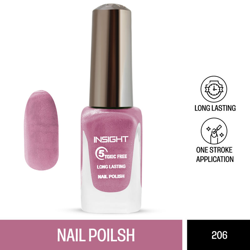 Insight Cosmetics 5 Toxic Free long lasting Nail Polish - Color 206