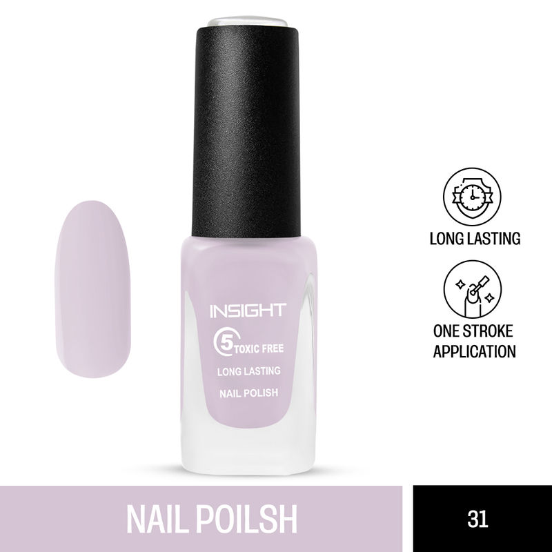 Insight Cosmetics 5 Toxic Free long lasting Pastel Color Nail Polish - 31