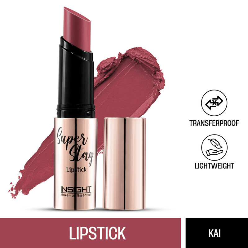 Insight Cosmetics Super Stay Lipstick, Long Lasting Lightweight Transferproof Formula - Kai
