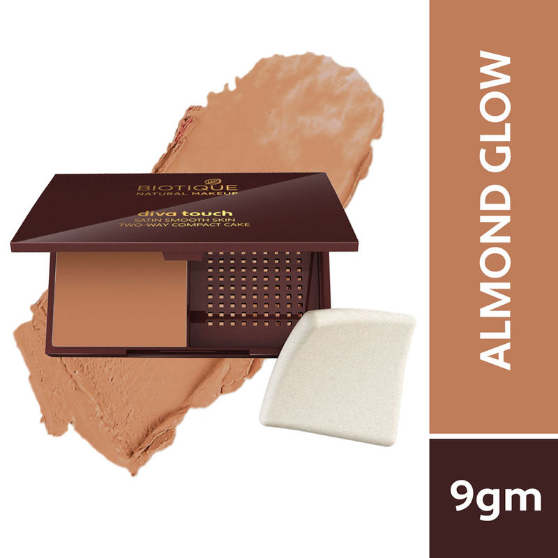 Biotique Diva Satin Smooth 3-In-1 Compact Makeup - Almond Glow