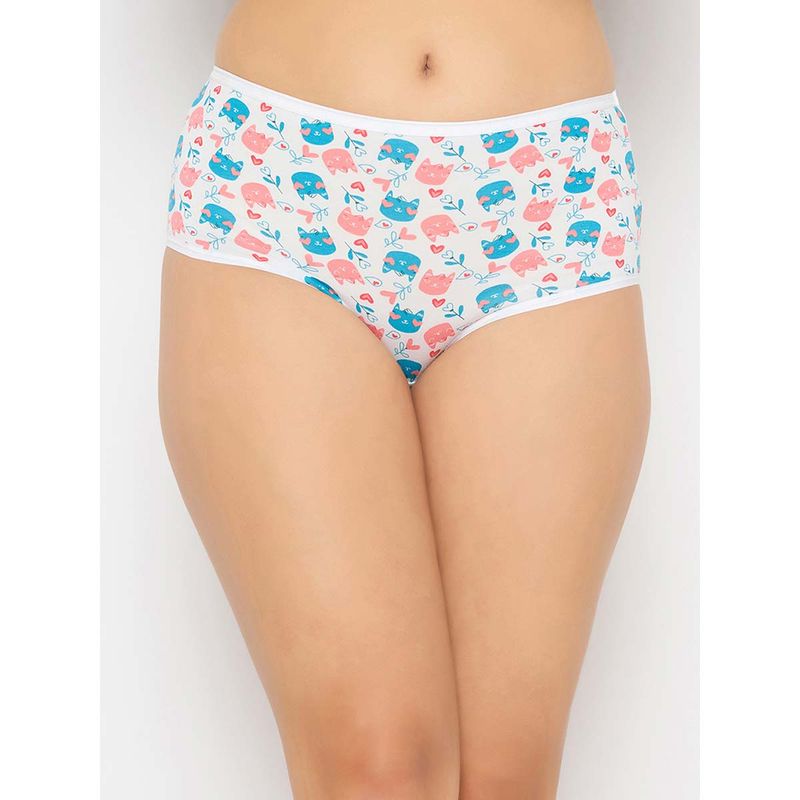 Clovia 100% Cotton High Waist Outer Elastic Hipster Panty (S)