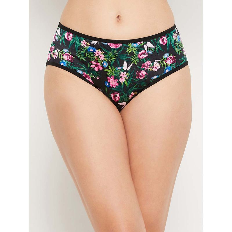 Clovia Polyamide Medium Waist Outer Elastic Hipster Panty (S)