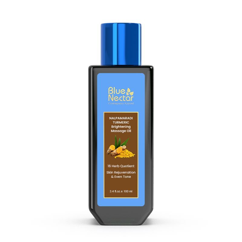 Blue Nectar Nalpamaradi Thailam Skin Brightening Massage Oil with Red Sandalwood & Turmeric
