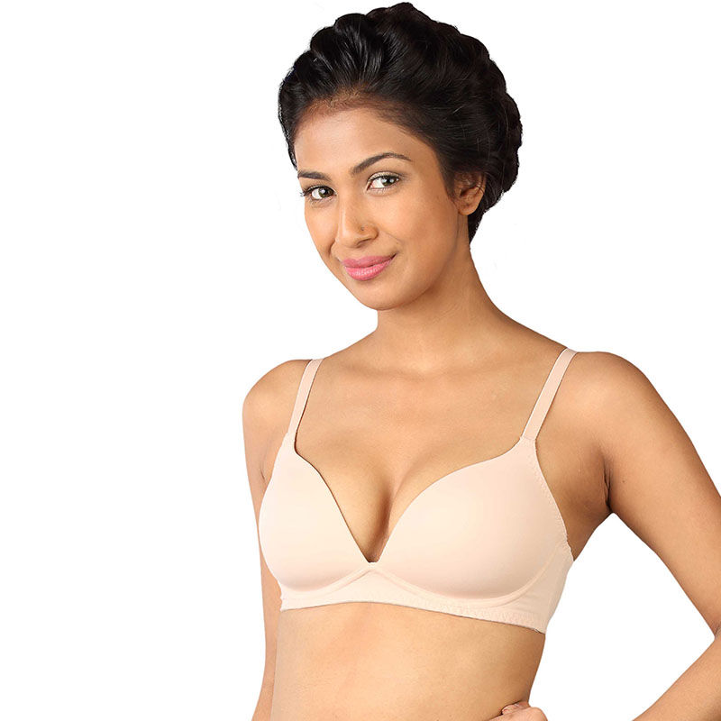 Triumph T-Shirt Bra 77 Invisible Padded Wireless Multi-purpose Everyday Bra - Nude (34C)