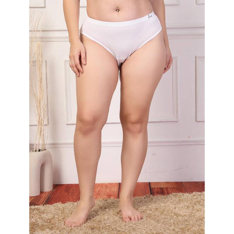 Zelena White Stretchable Full Hip Coverage Maternity Panty (S)