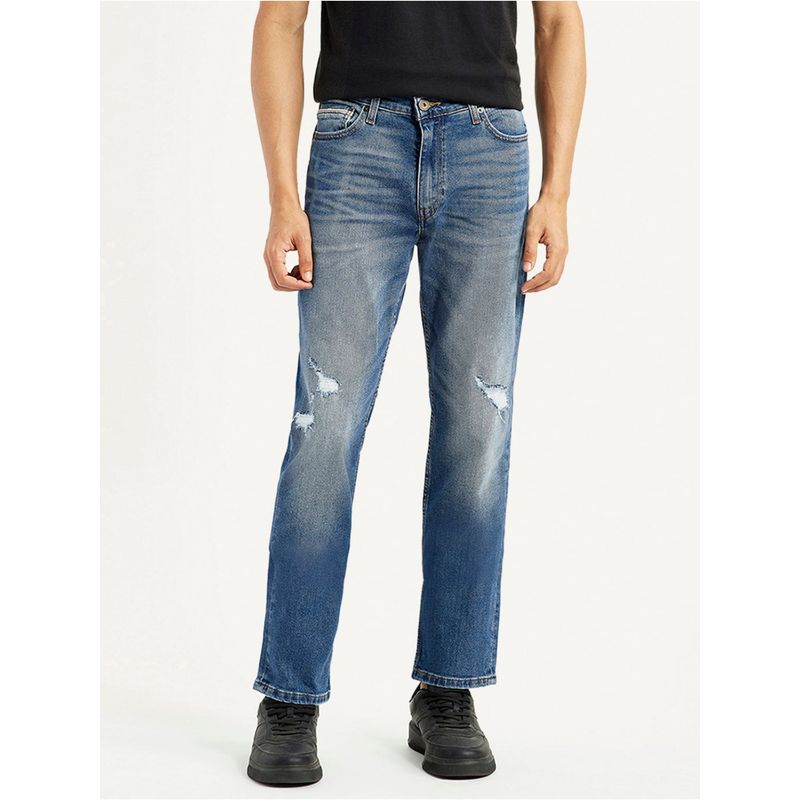 Levi's Blue Cotton Blend Button Fly Jeans (30)