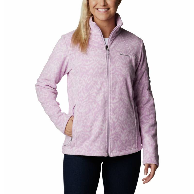 Columbia Women Purple Fast Trek Fleece Jacket upto 10°c (S)
