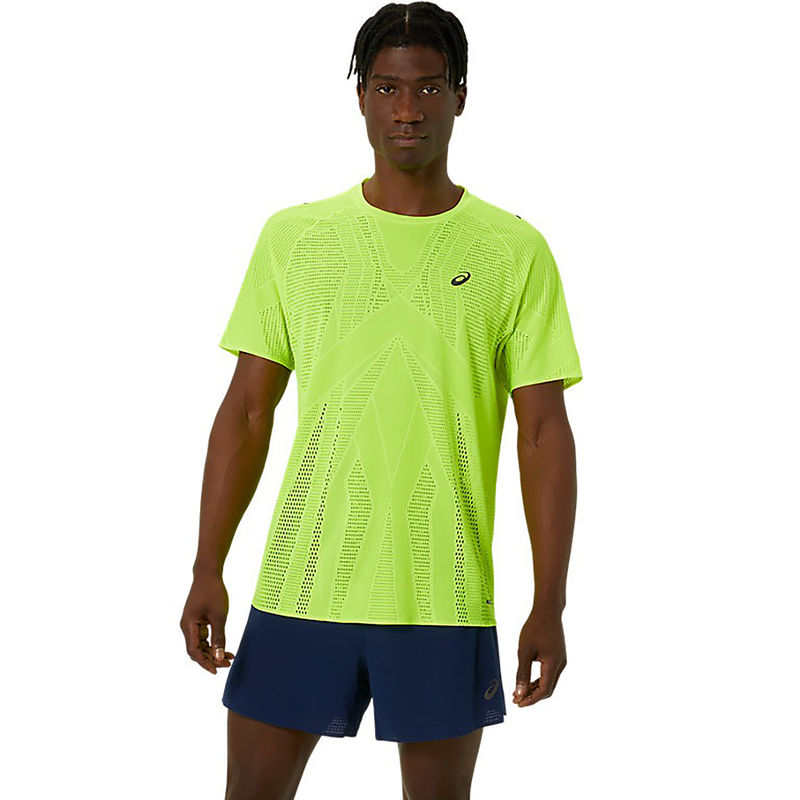 ASICS Activewear Green Metarun Ss Top T-Shirt (M)