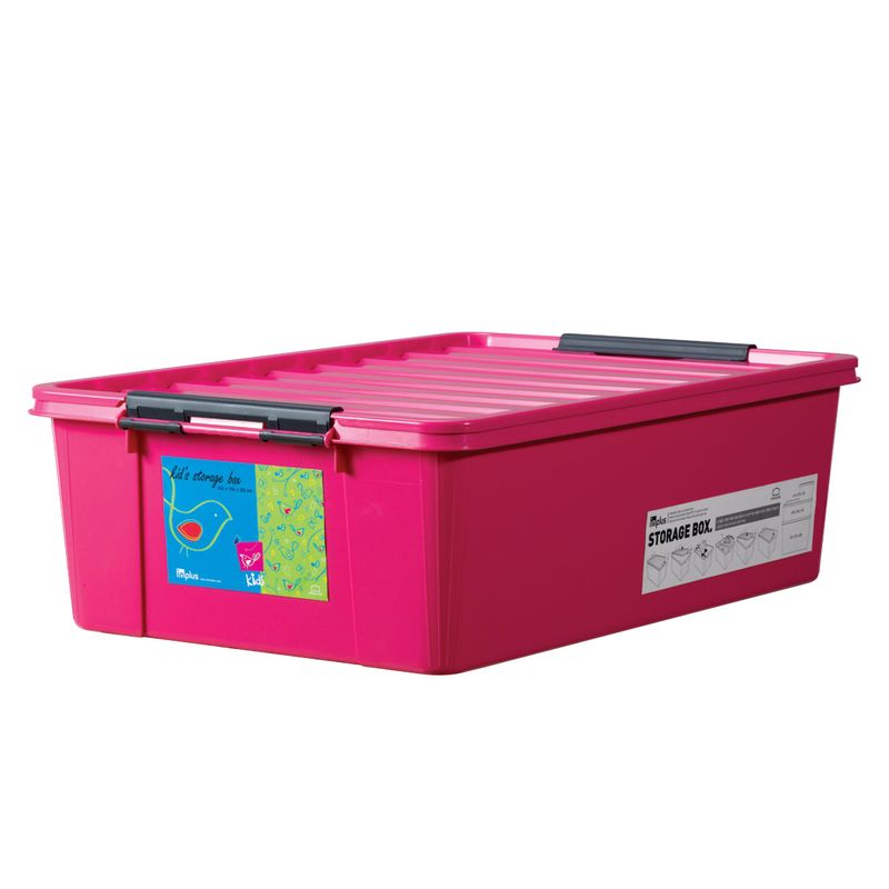 Lock & Lock Inplus Easy Clip Storage Box, 30 Litres, Pink Buy Lock