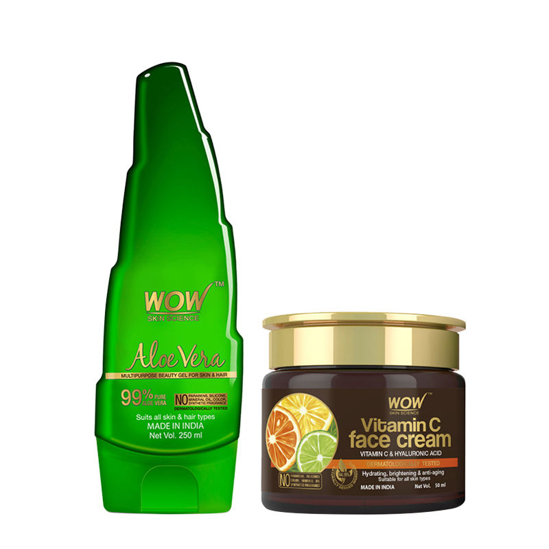 Buy WOW Skin Science Aloe Vera Gel & Vitamin C Face Cream Online
