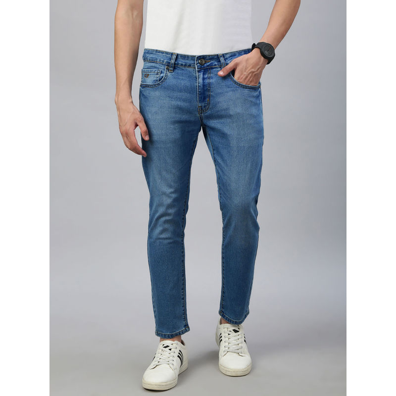Classic Polo Men Blue Slim Fit Solid Denim Jeans (34)