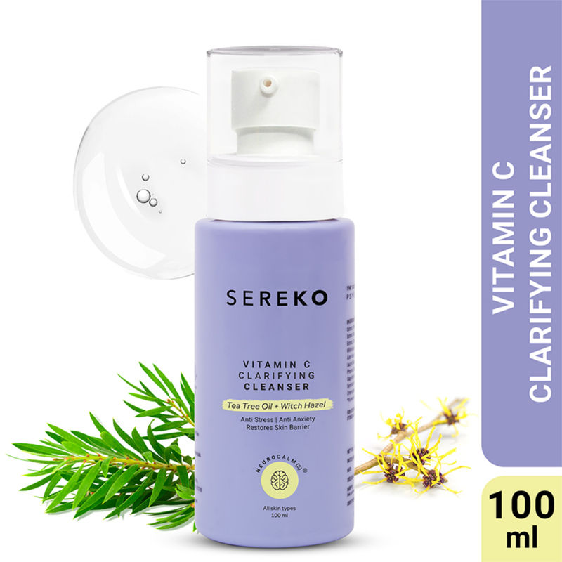 Sereko Vitamin C Clarifying Face Wash Cleanser For Brighter & Glowing Skin With Tea Tree Oil