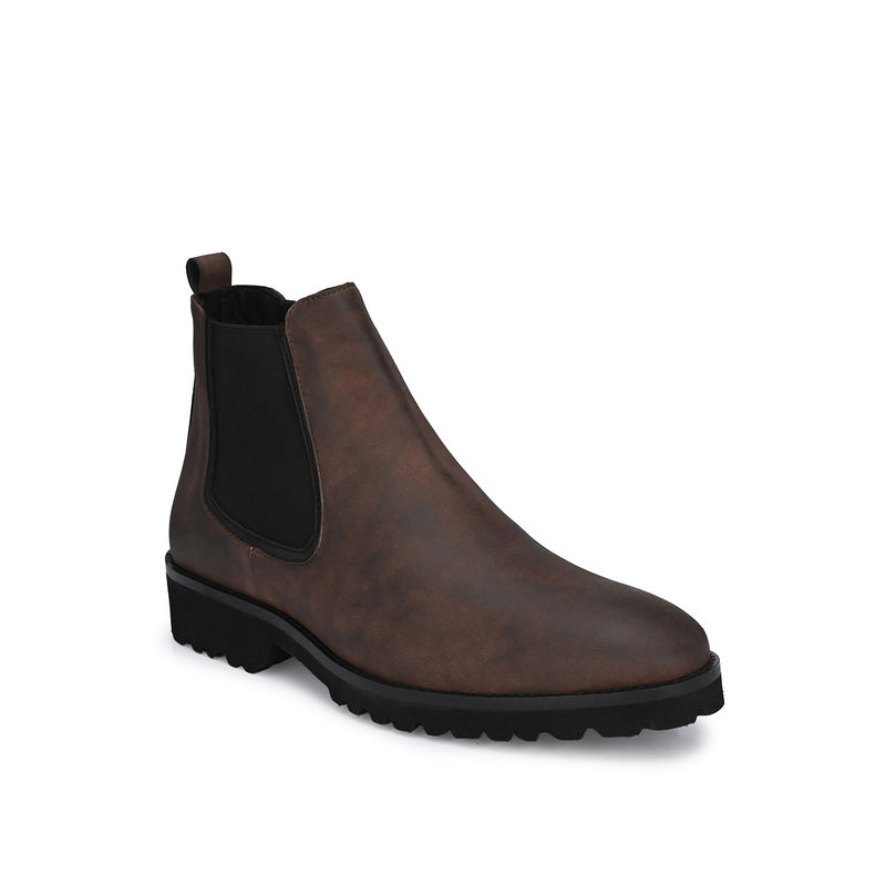 Delize Solid Brown Chelsea Boots (UK 10)