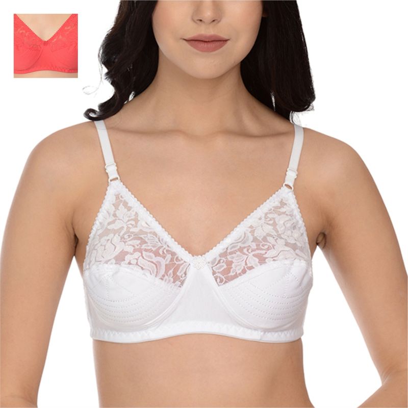 Mod & Shy Pack Of 2 Non-Padded Non Wired Basic Bra - Multi-Color (32B)