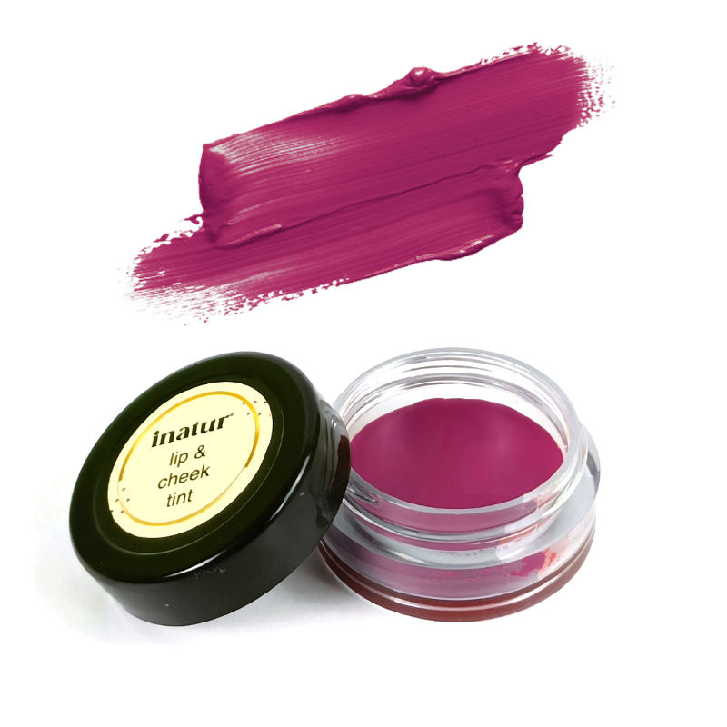 inatur Lip & Cheek Tint, Rose Berry,Hydrating, Long-Lasting, With Shea Butter, Organic & Vegan