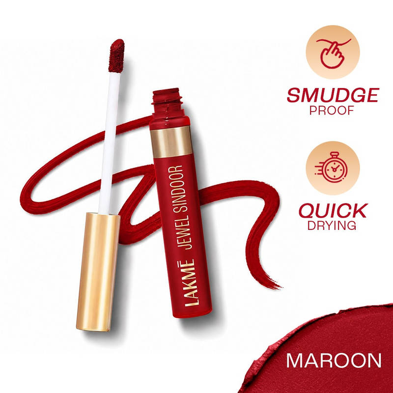 Lakme Jewel Sindoor, Long Lasting, Smudgeproof - Maroon(5ml)