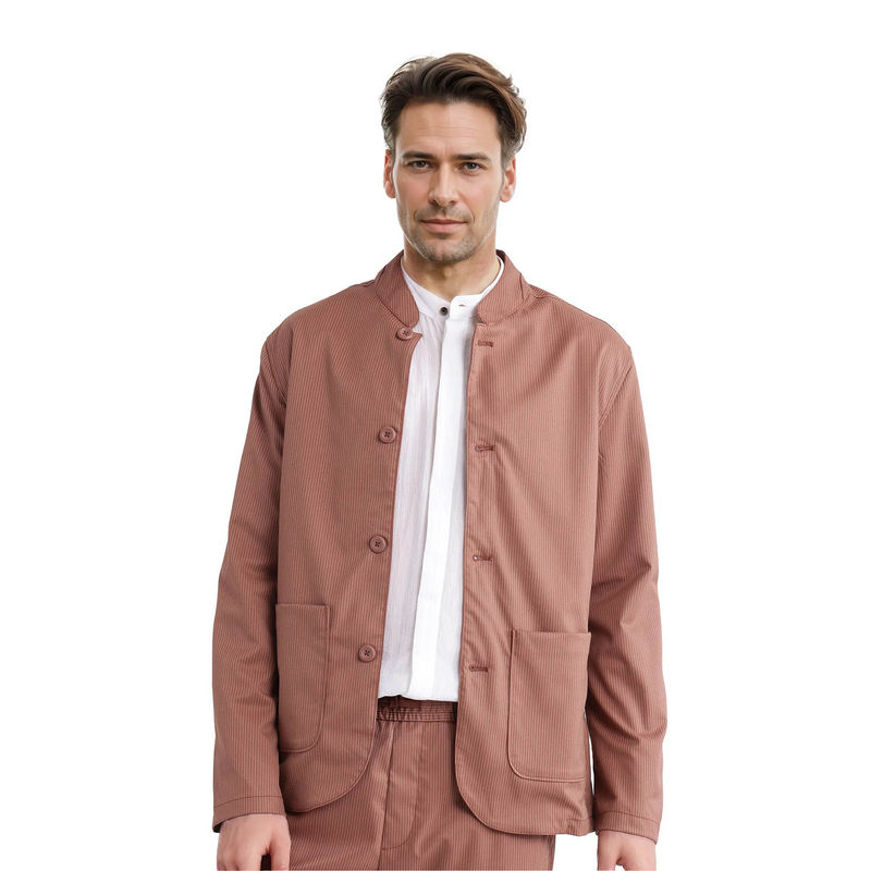 Rare Rabbit Glewt Rust Striped Regular Fit Jacket (S)