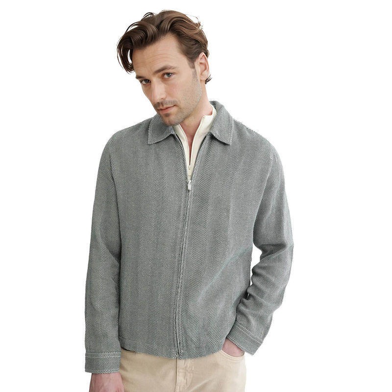 Rare Rabbit Luha Green Striped Regular Fit Shacket (S)