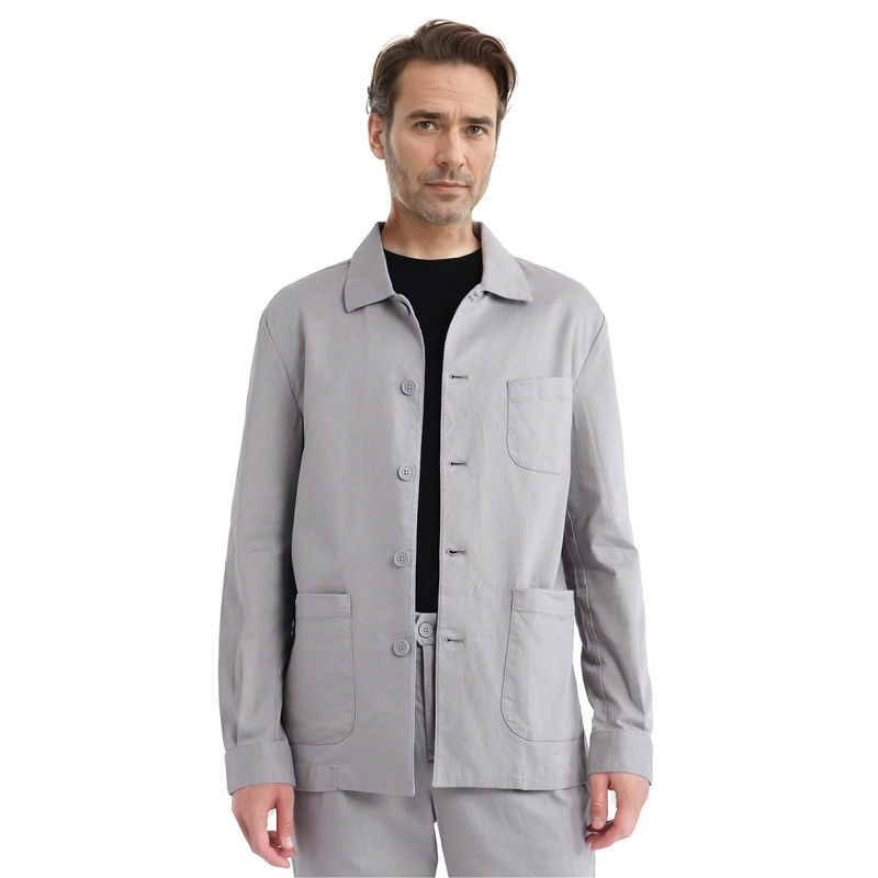 Rare Rabbit Torroy Grey Plain Regular Fit Jacket (S)