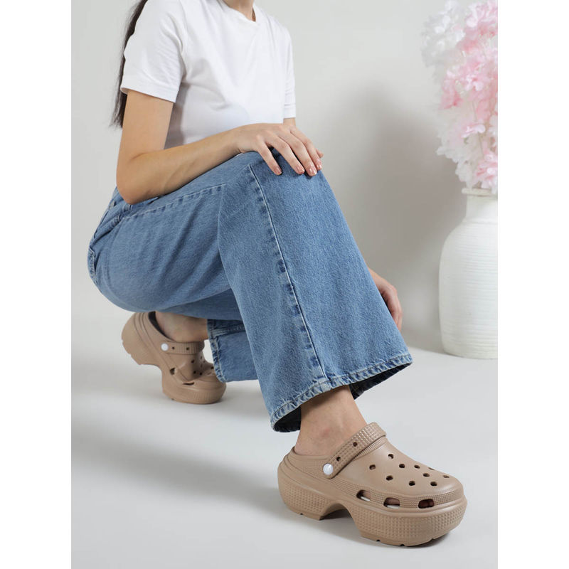Truffle Collection Brown Solid Clogs (UK 4)