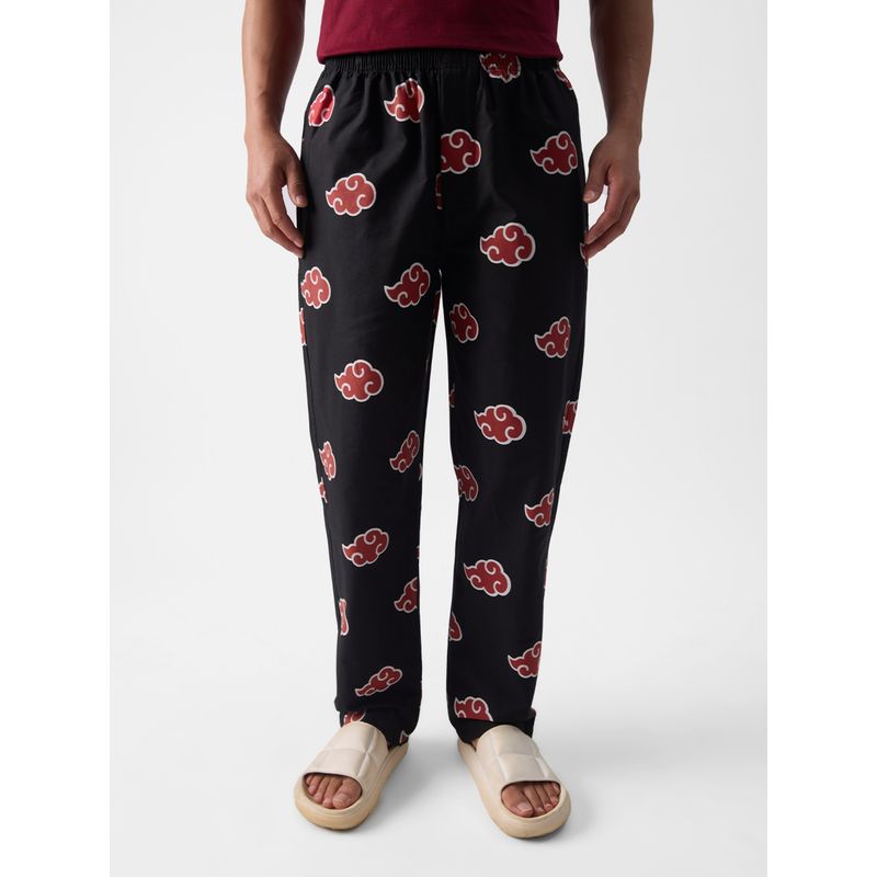 The Souled Store Naruto: Akatsuki Pattern Pajamas for Mens (XS)