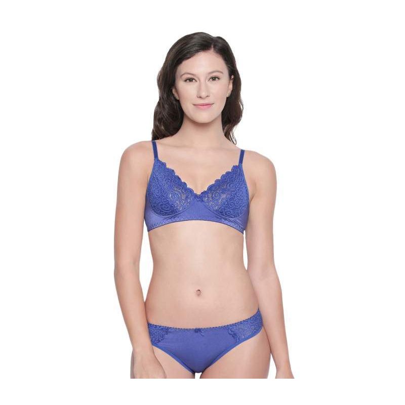 Bodycare Bridal Royal Blue Bra & Panty Lingerie Set (S)