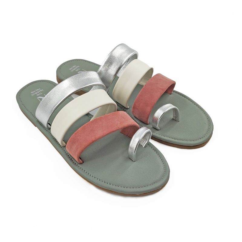 The Madras Trunk Three Strap Pink Sandals - EURO 38: Buy The Madras ...