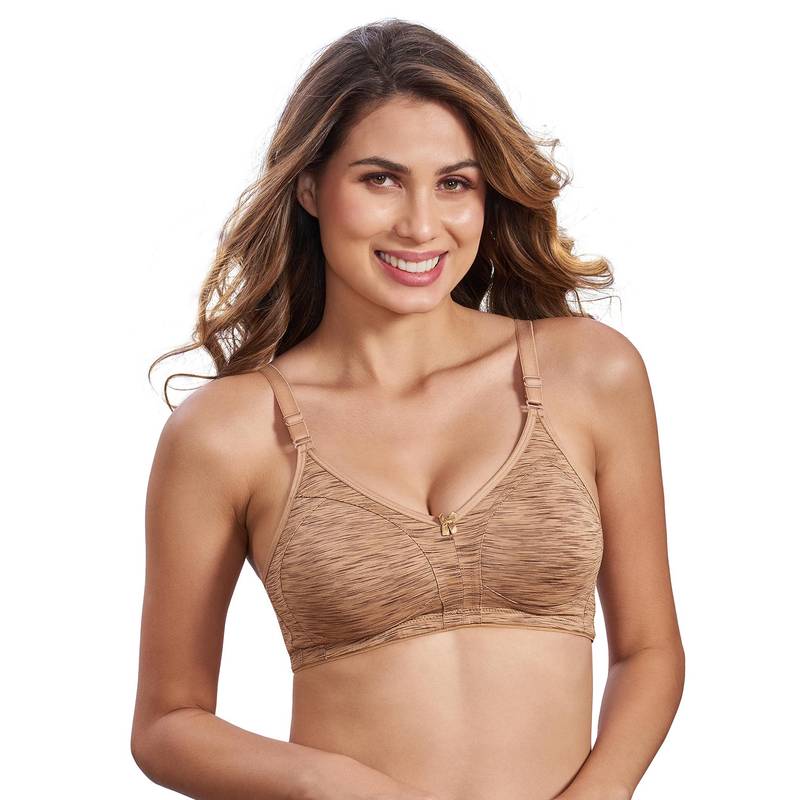 MAROON Classic Milanch Full Support Non-Wired Non-Padded Everyday Bra - Nude (32B)