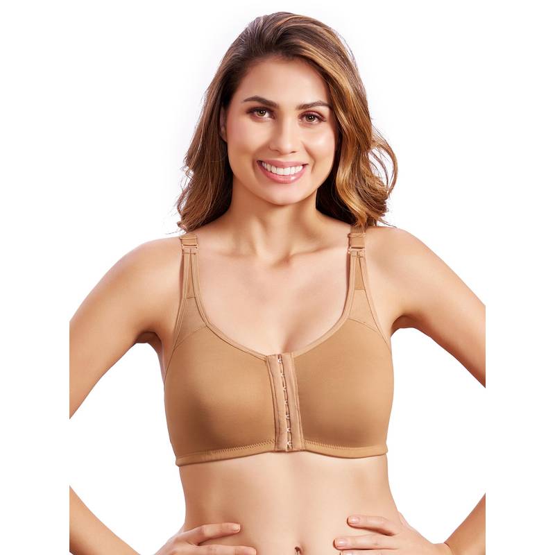 MAROON Cotton Brushed Lycra Full Coverage Non-Wired Non-Padded Magic Bra - Nude (38C)
