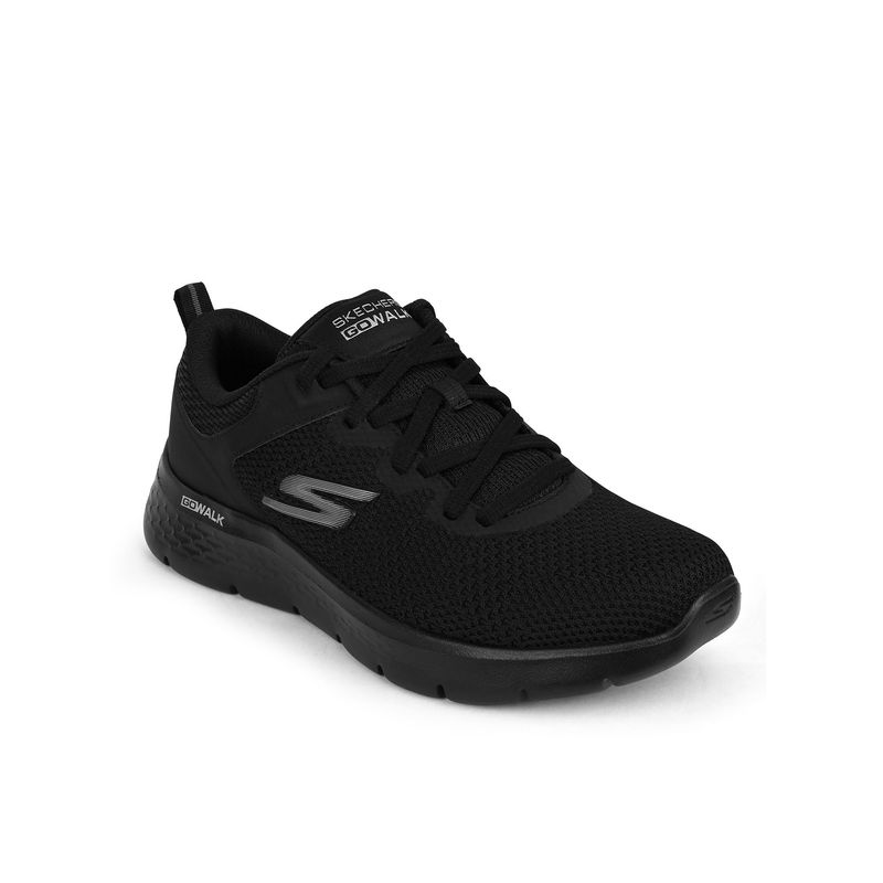 SKECHERS Men GO WALK FLEX Black Walking Shoes (UK 9)