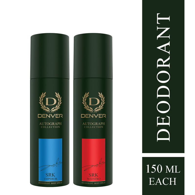 Denver Srk Emperor And Maestro Deodorant Autograph Collection Combo 150ml 150ml Buy Denver Srk Emperor And Maestro Deodorant Autograph Collection Combo 150ml 150ml Online At Best Price In India Nykaa Copyright 2019 © denver autographs. denver srk emperor and maestro deodorant autograph collection combo 150ml 150ml