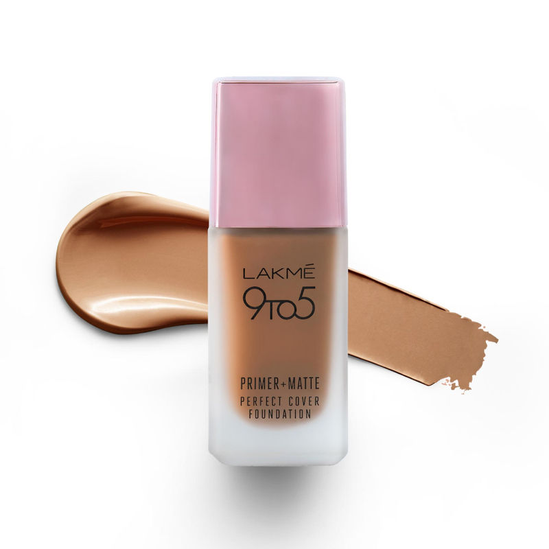 Lakme 9 To 5 Primer + Matte Perfect Cover Foundation - C380 Cool Walnut