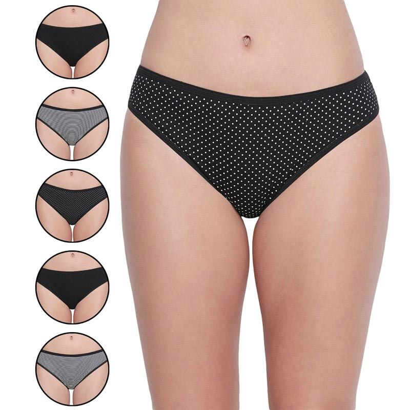 BODYCARE Pack of 6 High-Cut Bikini Briefs - Multi-Color (S)