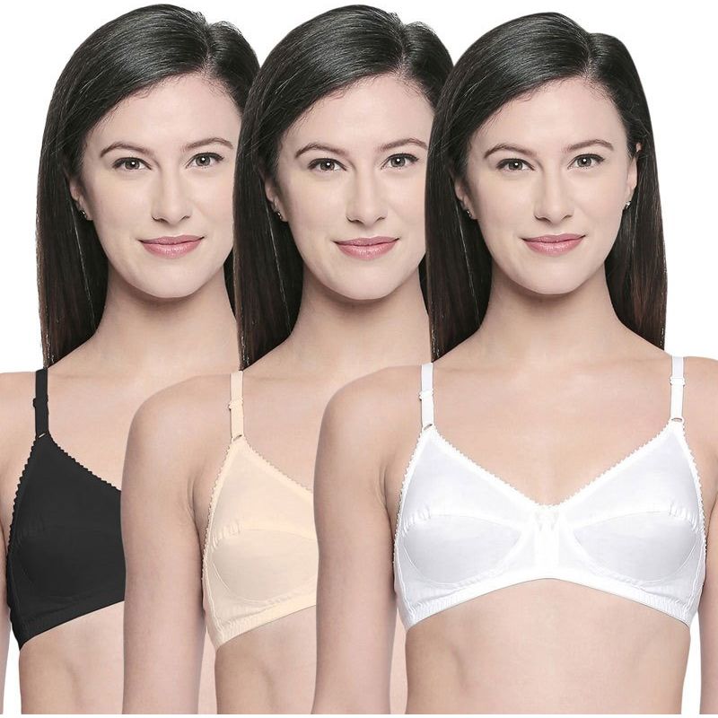 Bodycare Perfect Coverage Bra-Pack Of 3 - Multi-Color (34B)