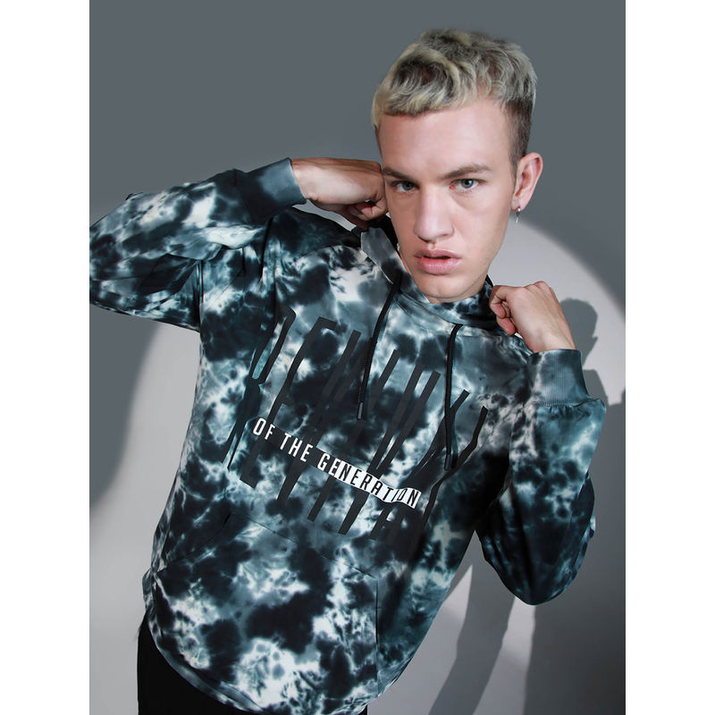 Hubberholme Mens Smart Casual Cotton Long Sleeves Printed Multi-Color Hoodie (M)