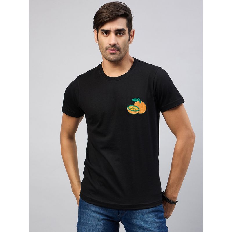 Club York Black Chest Embroidery T Shirt S
