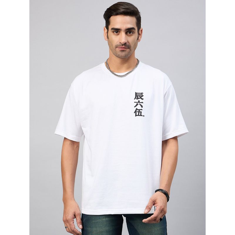 Club York White Solid T-Shirt (M)