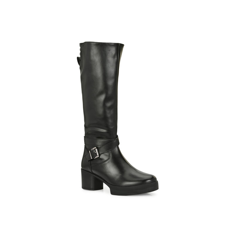Delize Women Black High Top Casual Boots (UK 4)