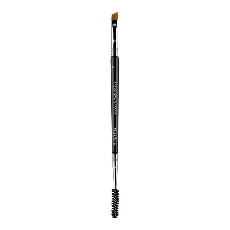Miss Claire M31 - Angled Brow & Spoolie Brush - Chrome