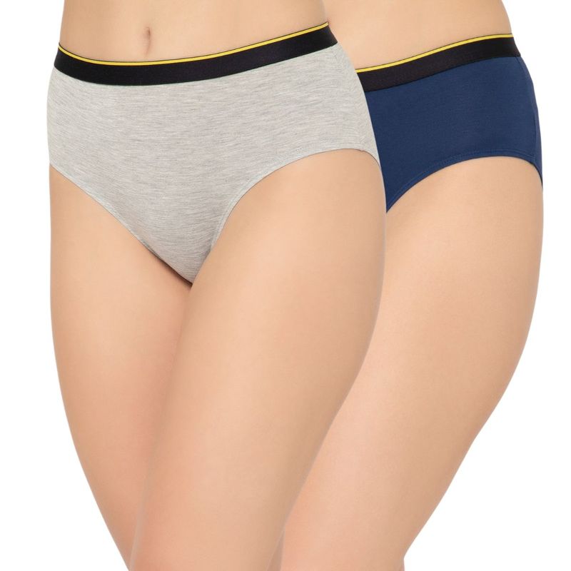 Bummer Womens Solid Micro Modal Hipsters Panties Ultra Soft Underwear Multi-Color (Pack of 2) (S)