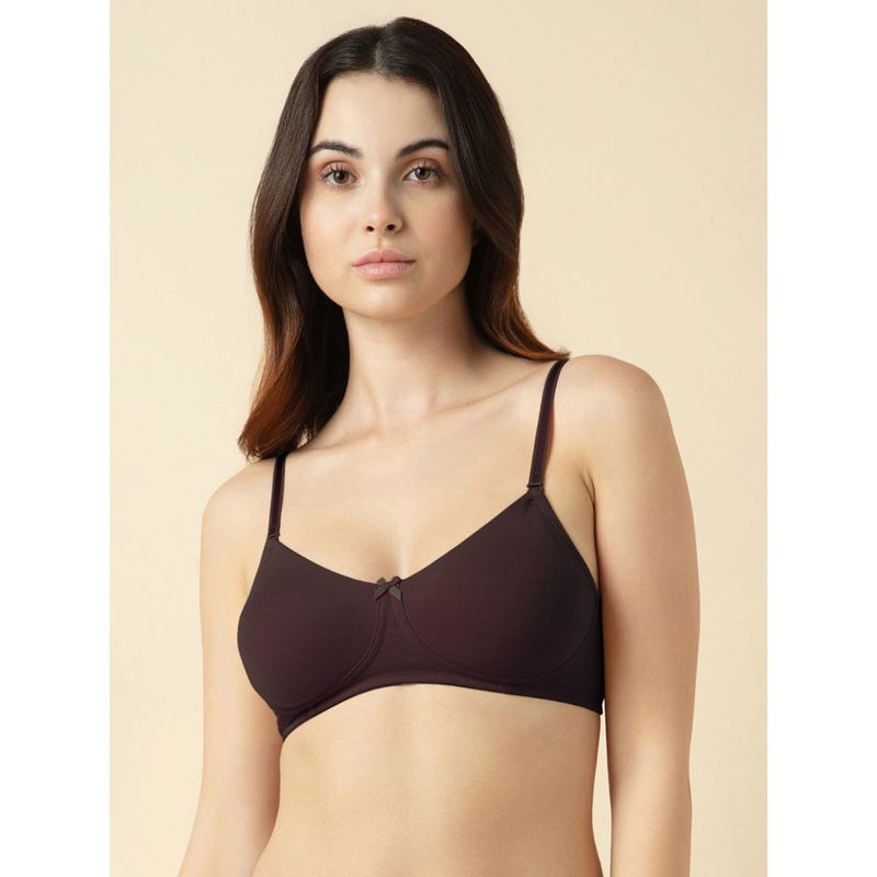 Van Heusen Woman Lingerie and Athleisure Anti Bacterial & Non Padded Shaper Bra - Brown (36B)