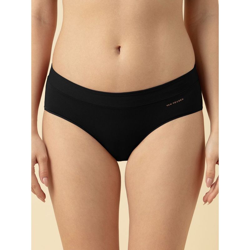 Van Heusen Woman Lingerie and Athleisure Full Coverage Sports Air Panty - Black (L)