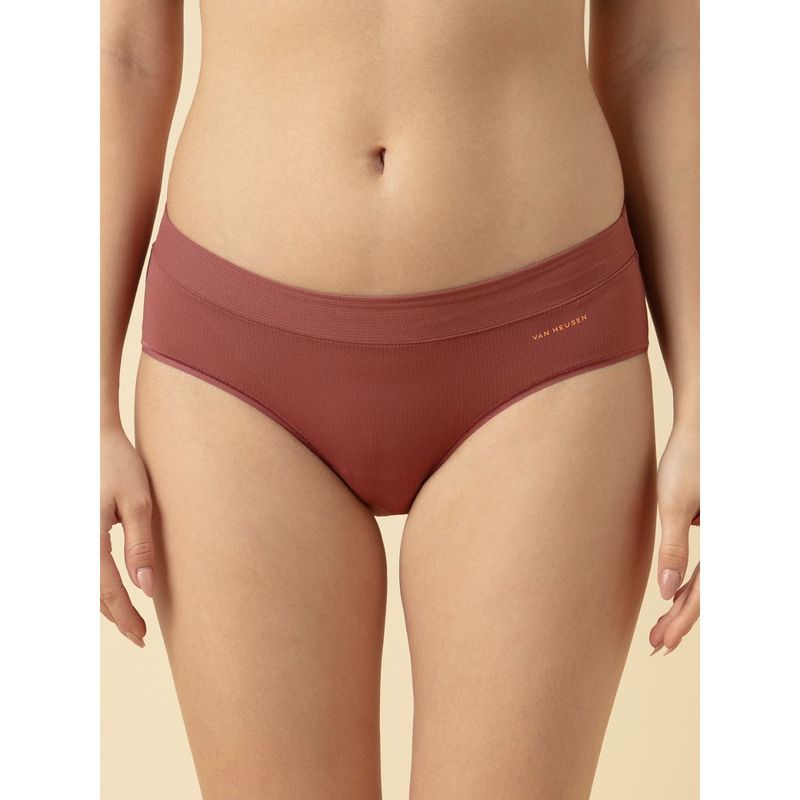 Van Heusen Woman Lingerie and Athleisure Full Coverage Sports Air Panty - Sepia (M)