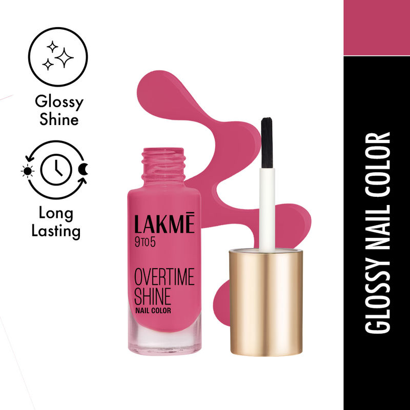 Lakme 9 to 5 Primer + Gloss Nail Color - Mulberry Bush