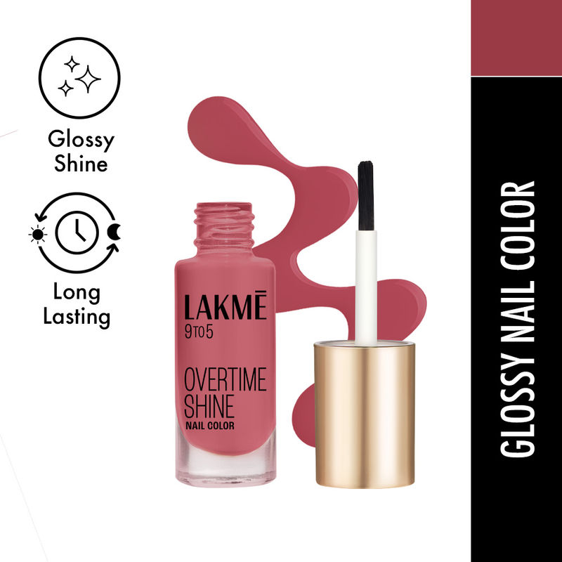 Lakme 9 to 5 Primer + Gloss Nail Color - Ruby Rush